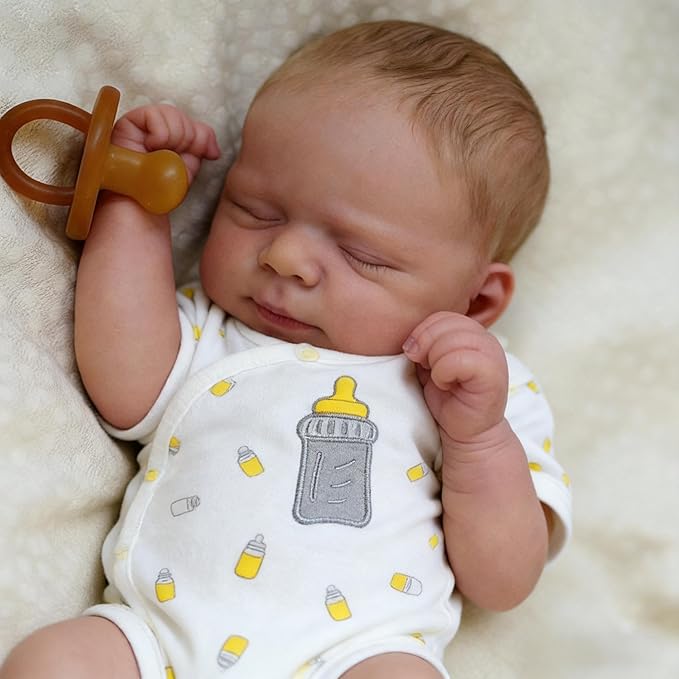 Anano Reborn Baby Dolls Silicone Full Body-18 in Realistic Baby Doll Newborn Boy, Full Silicone Babys Doll Lifelike, Real Life Reborn Dolls Anatomically Correct with Accessories
