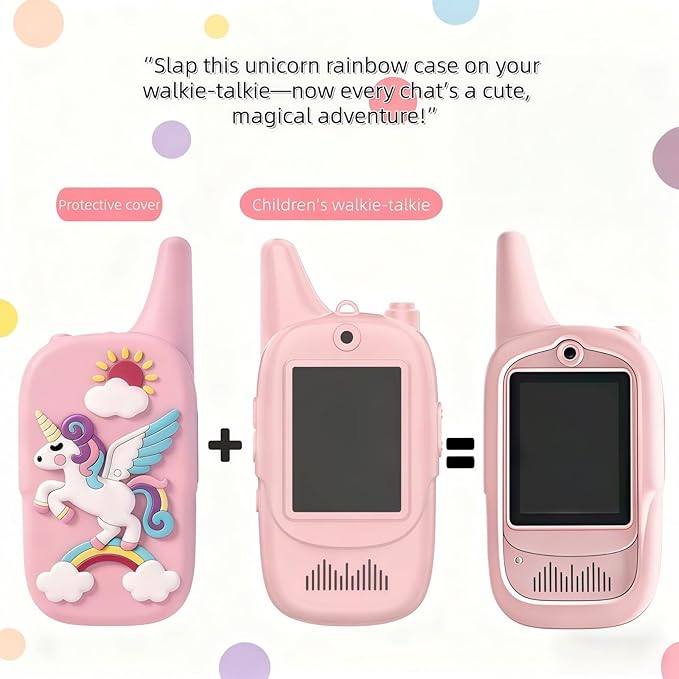 Kids Walkie Talkies 2 Pack - Rechargeable Walkie Talkies for Kids with Clear Sound, Long Range Indoor Outdoor Kids Walkie Talkies Toys for 3-12 Year Old Boys Girls, Perfect Birthday Gifta (Pink+Pink)