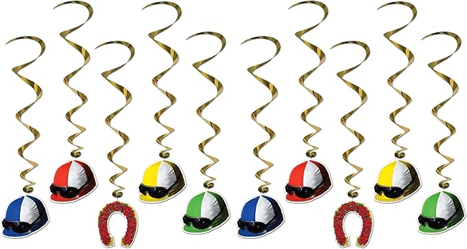 Beistle Derby Day Whirls (5/Pkg) (Pack of 2)