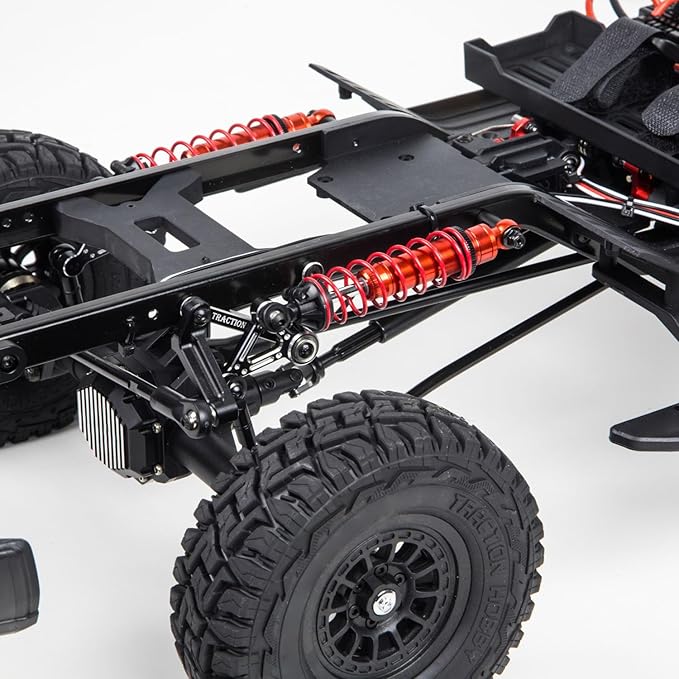 1/8 Radio Control Off Road Car 4WD 2WD Electric RC Vehicle 880 Brushed ESC 775 Brushed Motor Axle Lock Light System Hobby Grade Model for Adult Hobby(Red)