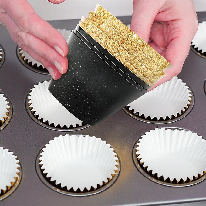 48 Pack Happy 40th Birthday Cupcake Toppers and Wrappers, Glitter Fabulous Vintage 1985 Cake Decor Cheers to 40 Year Cupcake Decorations for 40th Birthday Anniversary Party Supplies