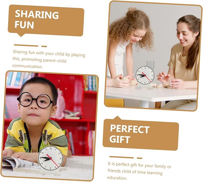 IMIKEYA Clock Learning Model Interactive Teaching Clock for Early Education Engaging Classroom Display Design for Telling Practice for Students and Homeschooling Activities
