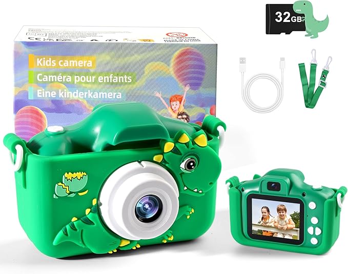 Kids Camera Toys for 3-12 Year Old Boys Girls,Toddler Camera 1080P Birthday Christmas Gifts for Grandkids,Toys for 4 5 6 7 8 9 10 11 Year Old Kids with 32G SD Card