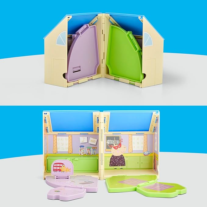 Peppa Pig Peppa's Pop-Open Playgroup Playset with Figure, Preschool Toys for 3 Year Old Girls and Boys and Up