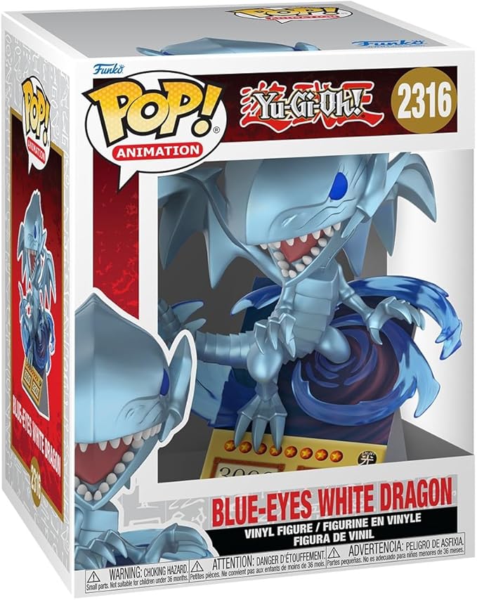 Funko Pop! Premium: Yu-Gi-Oh - Blue-Eyes White Dragon (Card) - Collectable Vinyl Figure - Gift Idea - Official Merchandise - Toys for Kids & Adults