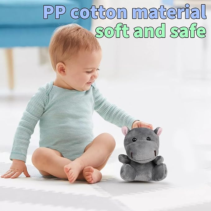 Small Stuffed Animals Bulk, 24 Pieces Cute Plushies, 4.5 Inch Mini Forest Animal Plush Toys, Party Favors, Stocking Stuffers for Kids, Baby Shower Decorations