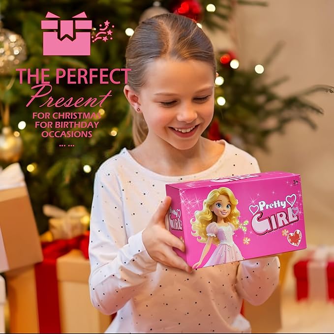 122Pcs Doll Clothes And Accessories - With Doll Sets,Fashion Pack Playset Including Wedding Gowns/Dresses/Hangers/Shoes/Outfit,Fashionista Princess Dolls Playset,Birthday Girls Gifts Age 345678