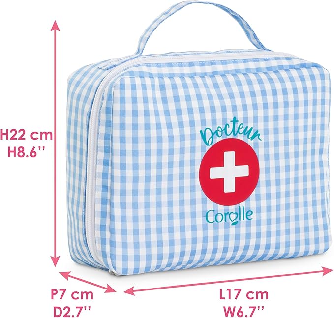 Corolle Doctor's Suitcase Toy, Kids Medical Kit with Accessories, Pretend Play Doctor Set for Children 3+ Roleplay Game for Imaginative Learning, Portable Case for Easy Storage & Travel
