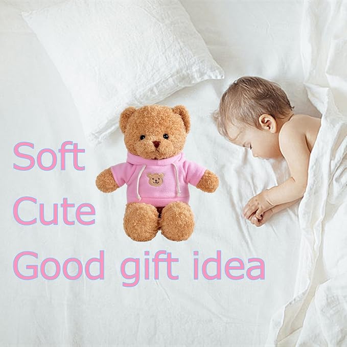11.8" Teddy Bear Stuffed Animals Plush Bear Doll Kids Boys Girls Animal (Pink Bear)