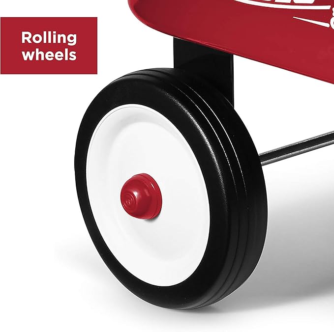 Radio Flyer Mini Classic Red Wagon for Kids, 12.5" Toy Wagon For Kids Aged 1.5+, Play-Size Version of the Classic, Durable Rolling Wheels & Steel Body, Working Handle, For Toys, Crafts & Gift Displays