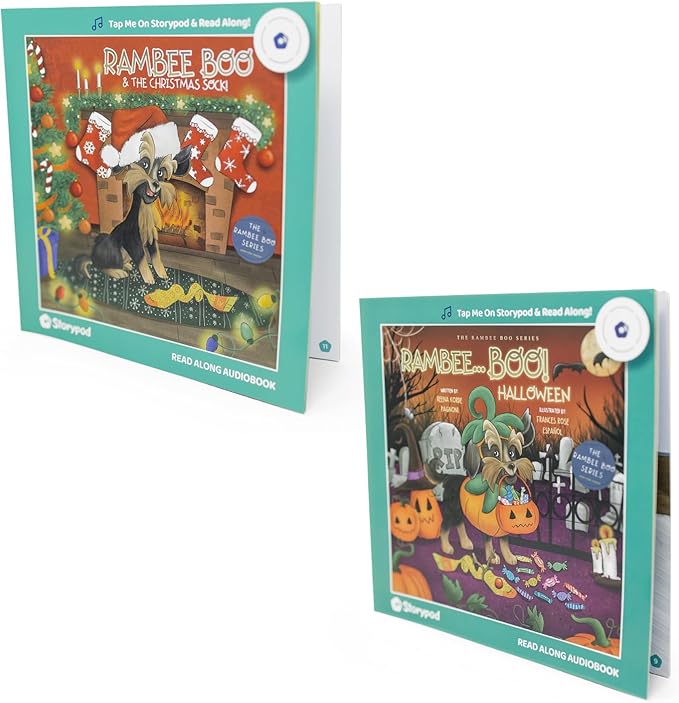 Storypod | Rambee Boo’s Holiday Magic Bundle | Audio Content for The Storypod Screen Free Audio Learning System for Preschoolers | SEL Audio Learning & Interactive Fun