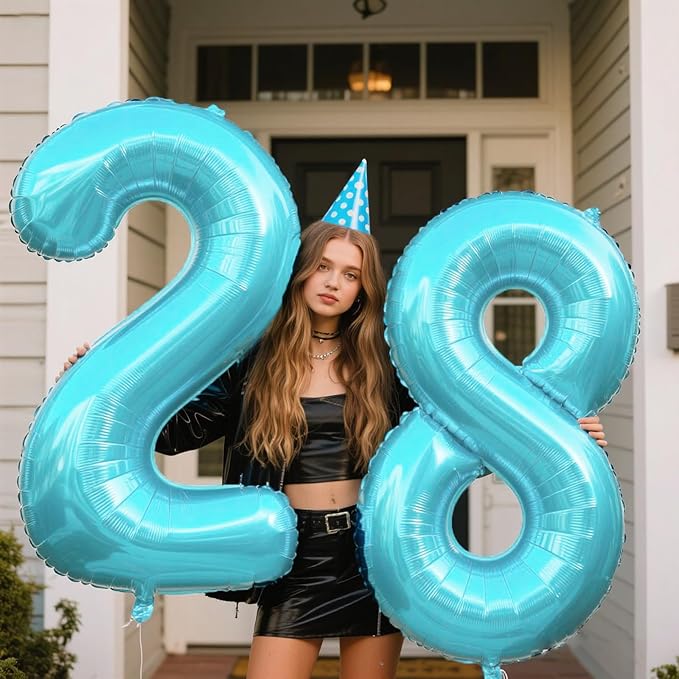 40 Inch Number 8 Balloon Jumbo Dark Blue Digit Foil Balloon for 18 28 38 80 Graduation Anniversary Party Supplies 88th Birthday Photo Booth Backdrop for Boys Girls