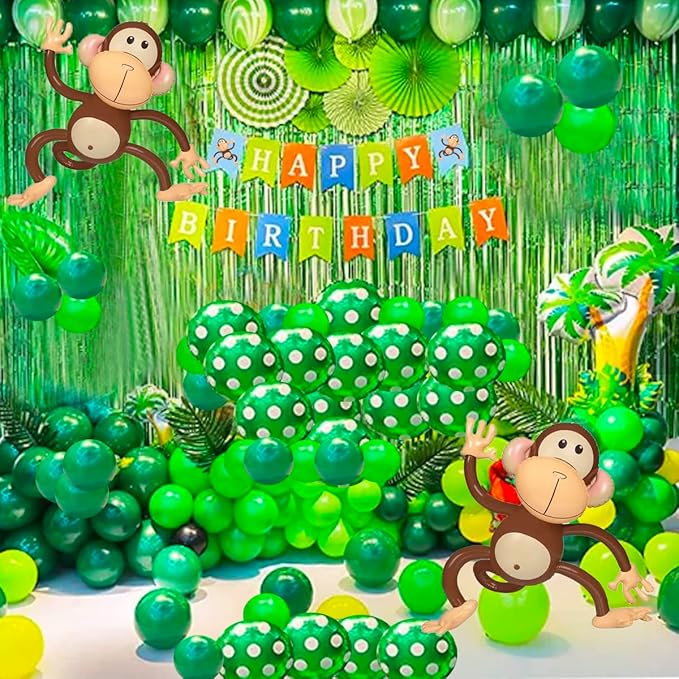 Inflatable Monkeys 27 Inch, 3-Pack Monkey Safari Party Supplies Inflatable Safari Animals Monkey Themed Birthday Party Decorations for Safari, Jungle Themed Birthdays, Blow up Party Favors Supplies