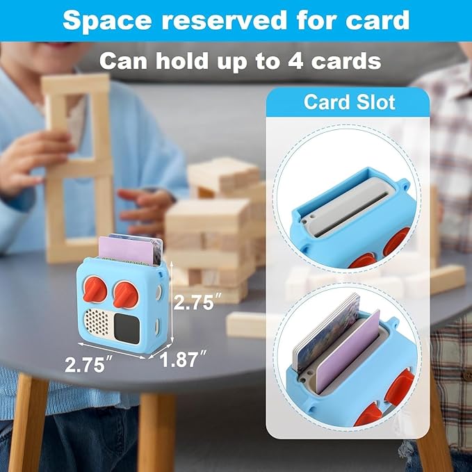 TXEsign Silicone Case Cover for Yoto Mini (2024 Edition), Travel Carrying Case with Adjustable Shoulder Strap Protective Cover for Yoto Mini Player (Sky Blue)
