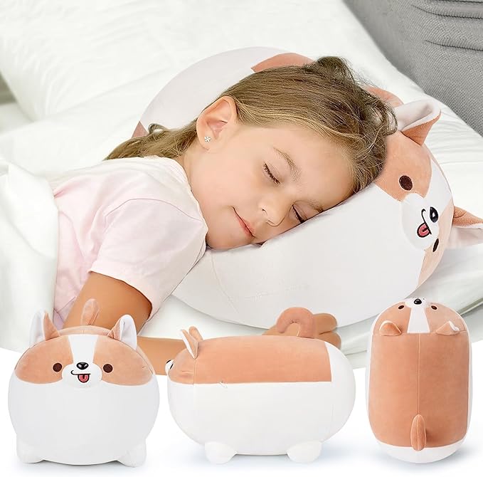 Auspicious beginning Shiba Inu Plush Pillows-16'' Corgi Plushie Stuffed Animals Giant Corgi Plush, Dog Plush Pillow Hugging Pillow Cushion Soft Shiba Plush Toy Big Stuffed Animals