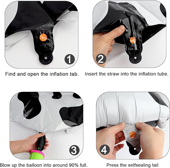 Cow Print Number Balloon Birthday Decorations, 40 inch Number balloon 0-9(Zero-Nine), Cow Balloon for Farm Birthday Party Supplies, Cow Themed birthday party Decorations (Number 9)