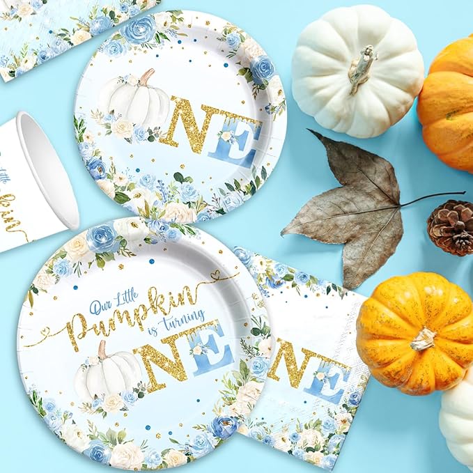 Blue Boy Our Little Pumpkin is Turning Tableware