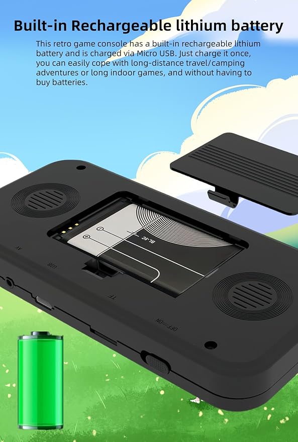 3.0" Large Screen Color Retro Game Console Built-in 240 Video Games Student Pocket Handheld Electronic Game Kids Portable Puzzle Toy/Children's Birthday Gift Travel Leisure Companion
