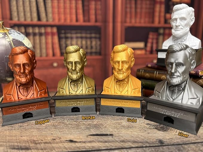MunnyGrubbers - Thomas Edison - Talking Busts - Plastic Collectible Toy - Press The Button for a Quote or Fun Fact - (Marble)