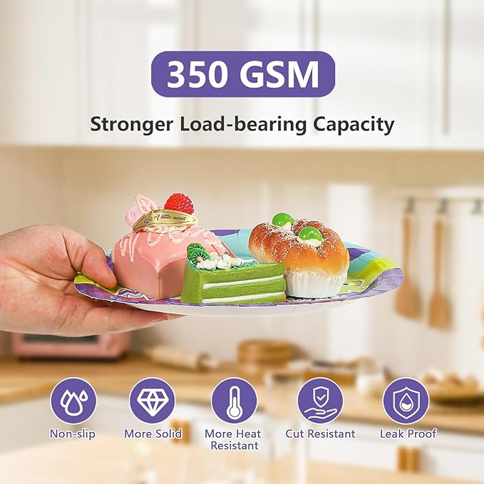96Pcs Monster Baby Shower Party Supplies Monster Theme Party Plates and Napkins Disposable Green and Purple Cartoon Tableware Set for Kids Birthday Baby Shower Decorations Serves 24