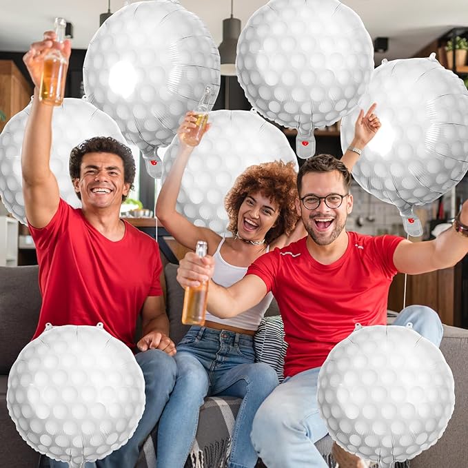12 Pcs Golf Balloons,18 Inch Golf Party Foil Balloons,Sports Mylar Balloon Golf Birthday Decorations for Golf Sports Theme Party Supplies (Golf)