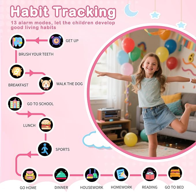 Cosjoype Smart Watch for Kids Age 4-12, 39 Games Touchscreen Girls Watch with Video Camera Music Player Pedometer Flashlight, Toys Christmas Birthday Gifts for Kids Age 5 6 7 8 9