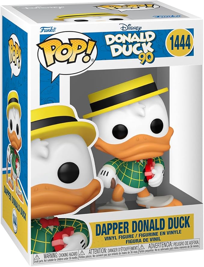 Funko Pop Disney: Donald Duck 90th Anniversary - Dapper Donald Duck - Collectable Vinyl Figure - Gift Idea - Official Merchandise - Toys for Kids & Adults - Cartoon/Animation Fans