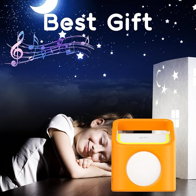 Silicone Case for Yoto Player (3rd Gen.), Anti-Slip Skin Cover,Orange