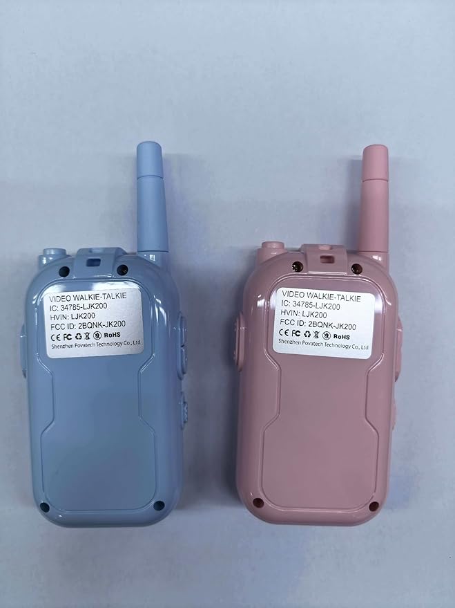 LEENK Video Walkie Talkies for Kids 2 Pack – Rechargeable Video Intercom Handheld, Indoor & Outdoor Range, Easy Use for Ages 3-12, Eco ABS, Clear Voice & Long Distance Communication (Blue & Pink)