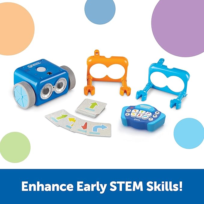 Learning Resources Botley The Coding Robot 2.0 - Robot Toy Gift Set, No-Screen Coding for Kids 5-7, STEM Robotics Kit for Beginners, Early Programming for Boys and Girls
