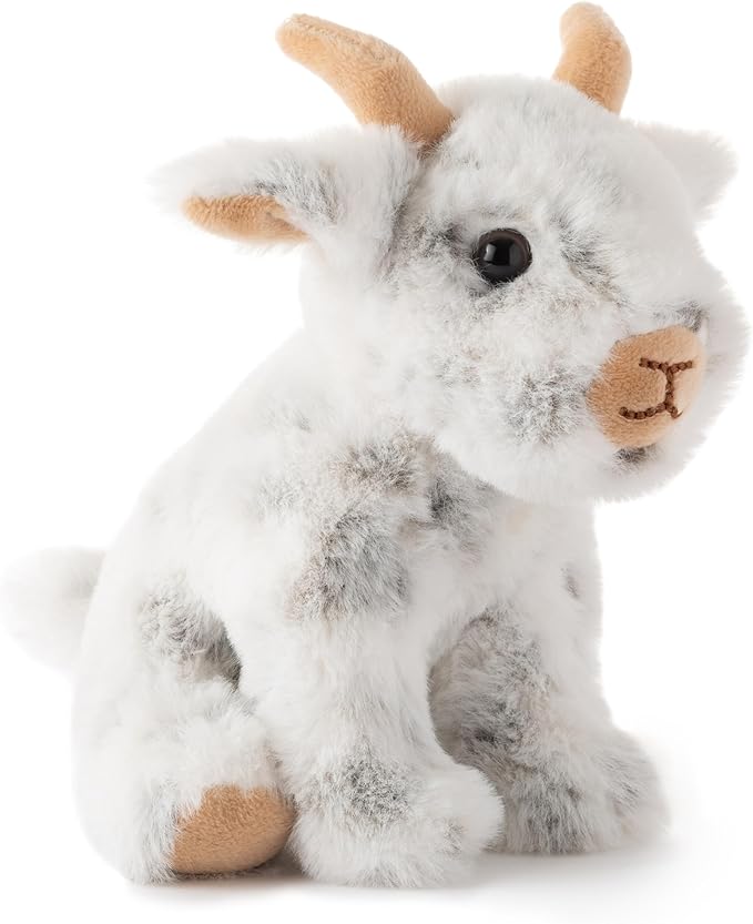 The Petting Zoo Goat Stuffed Animal Plushie, Gifts for Kids, Wild Onez Babiez Farm Animals, Goat Plush Toy 6 inches (Pack of 2)