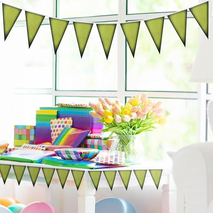5 Pcs Birthday Pennant Banner Decorations Pre Strung Flag Banner Birthday Party Supplies Decorative Photo Booth Backdrop for Carnival Football Back to School Party Decor(Ogre)
