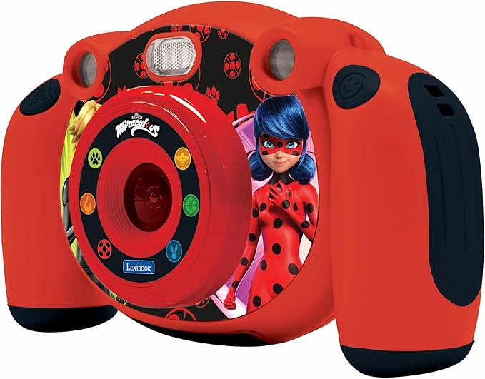 Lexibook - Miraculous - 4-in-1 Kids Camera with Photo, Video, Audio and Game Functions, 32GB SD Card Included - DJ080MI
