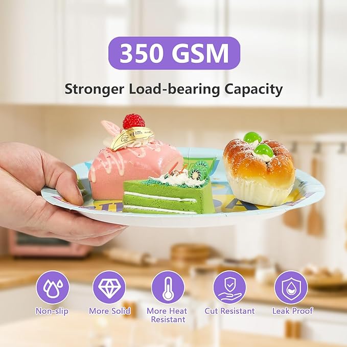 96Pcs Monster Birthday Party Supplies Colorful Door Party Plates and Napkins Disposable Monster Themed Tableware Set for Kids Birthday Baby Shower Decorations, Serves 24