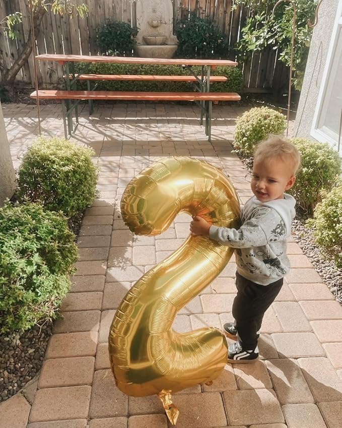 Champagne Gold 7 Balloon, Number Balloons 40 Inch, Light Gold 7th Birthday Decorations for Girls Kids, Party Decoration for Women, Number 7 Balloon