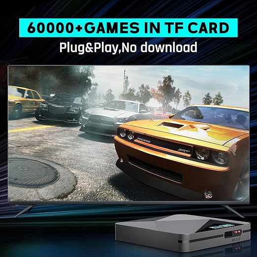 Kinhank Super Console X2 Pro Built-in 60,000+ Classic Games,Retro Video Console Compatible with 60+ Emulators, Android 9.0&Emuelec 4.6 Game System,4K UHD Output,2.4G/5G, BT 5.0,Gift for Friends