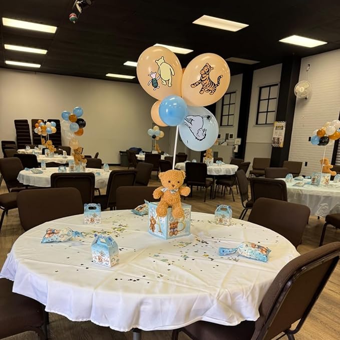Classic Winnie Balloons For The Pooh Baby Shower Decorations 12 Inches Winnie Balloons Arch Kit For Birthday Decorations Gender Reveal Newborn Party Supplies（24PCS）
