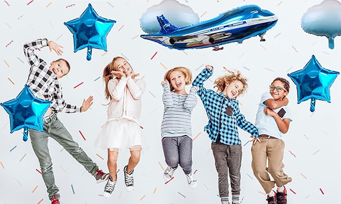 31inch Large Airplane Blue Party Decoration Airplane Balloon Birthday Party Supplies (A plane)