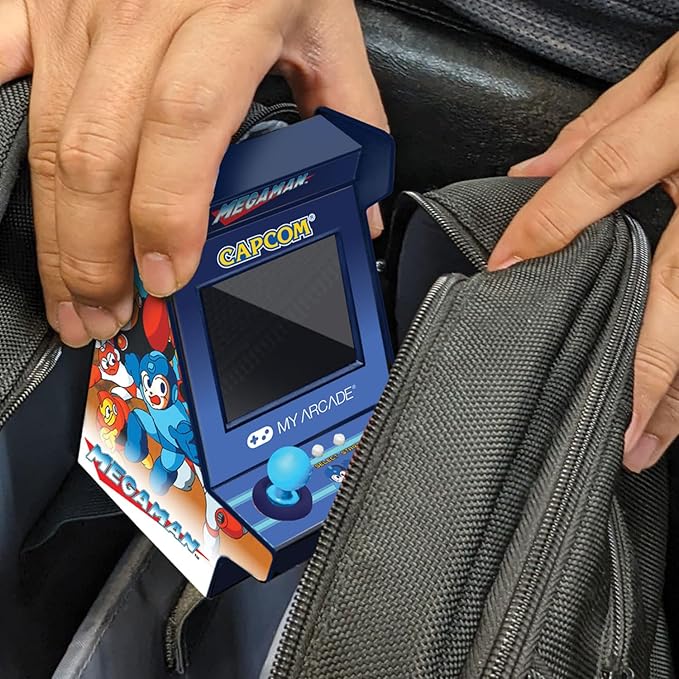 My Arcade Mega Man Nano Player Pro: 4.8" Portable Mini Arcade with 6 Games, 2.4" Screen Color Display, Retro