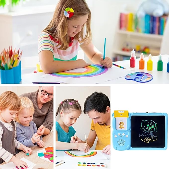 Talking Flash Cards - Kids Speech Trainer, Portable Learning Device, Audio Word Cards, Pocket Study Tool | Interactive Vocabulary System Portable Early Education Practice for toddlerse