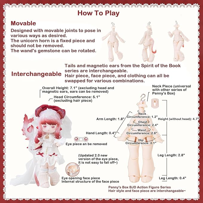 BEEMAI Antu Spirit of The Book Series - Prologue and Epilogue Set, 1/12 BJD Dolls Random Design Cute Figures Collectibles Birthday Gift