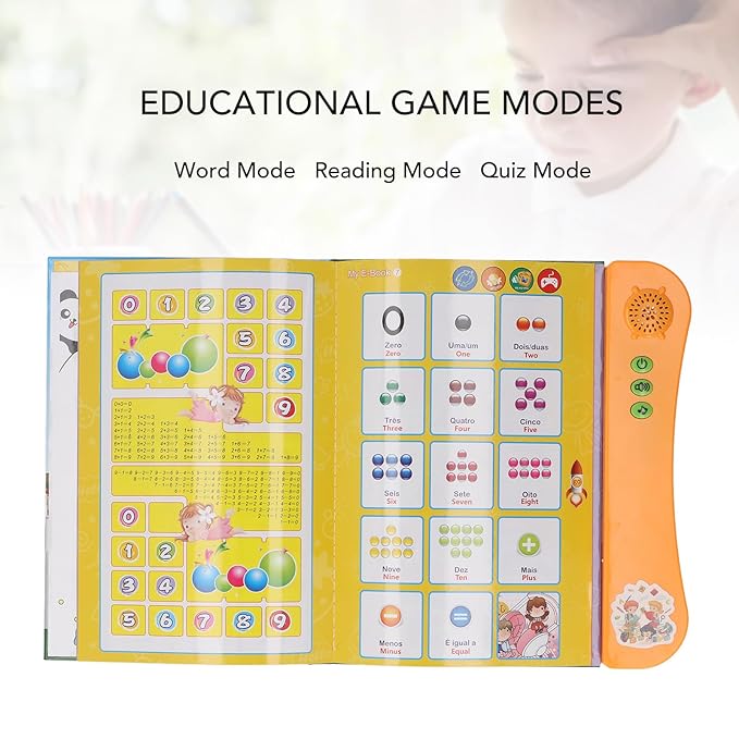 Bnineteenteam Interactive Sound Book for Portuguese English Bilingual Children,