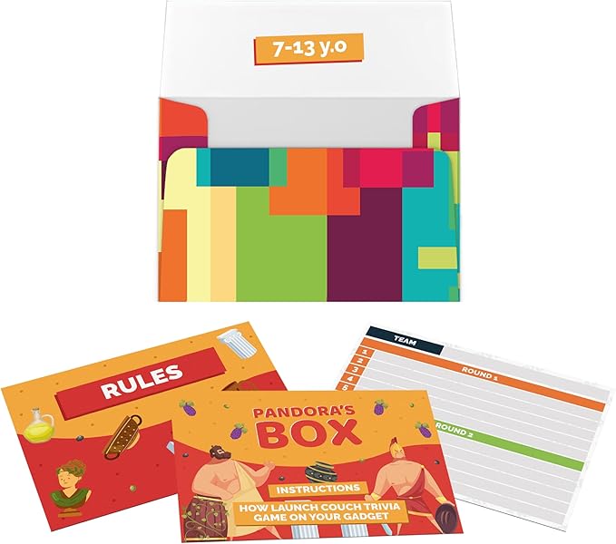 Couch Trivia Digital Game A Fun and Educational Game About History with Virtual Host for Kids (Pandora's Box)