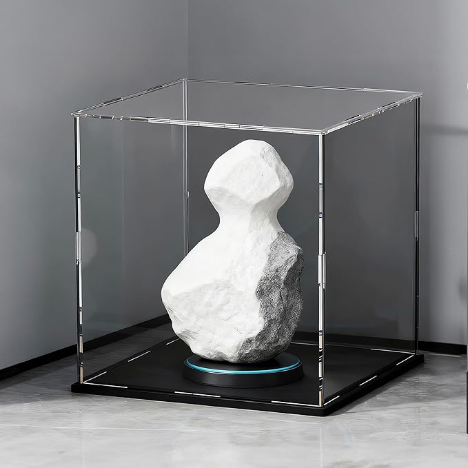 Large Display Case for Display, Clear Acrylic Box for Showcase Collectibles Action Figures Home Storage & Organizing Toys, 13" L x 13" W x 16" H
