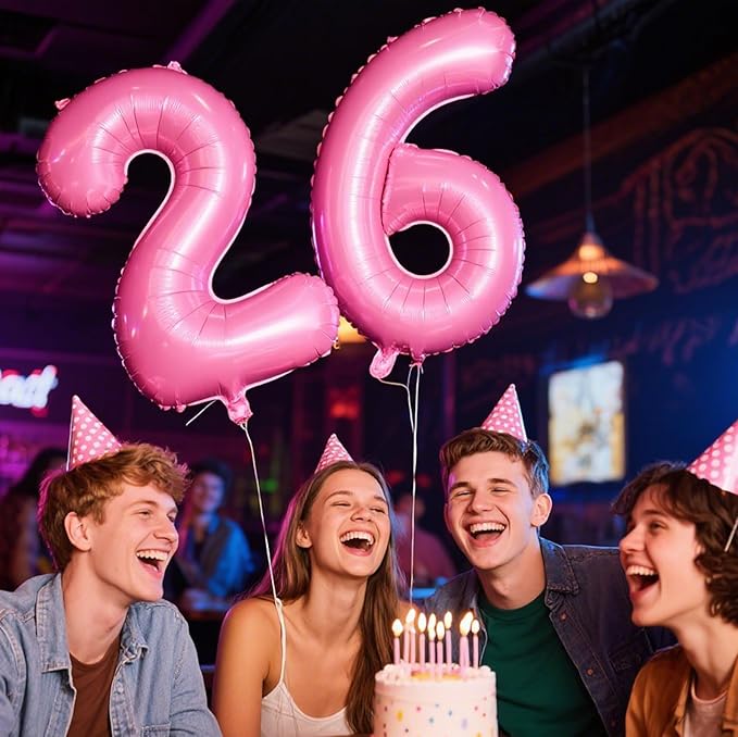 Pink Number 2 Balloon 40 Inch,Jumbo Giant Mylar Pink Number 2,Big Large Foil Helium Two Number Balloons, Balloons for 12 20 21 22 Birthday Party Decorations Supplies Anniversary Celebration