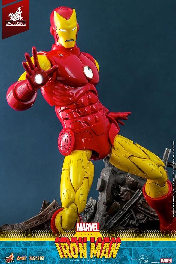 Hot Toys Iron Man Classic Comic Masterpiece CMS014D57 Diecast 1/6 Scale Exclusive, Red