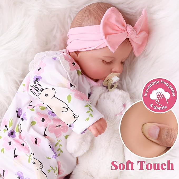 BABESIDE Lifelike Reborn Baby Dolls Girl - 20 Inch Realistic Newborn Baby Dolls with Poseable Body, Real Life Baby Dolls with Accessories for 3+ Year Old Girls Gifts, Pretend Play, Collection