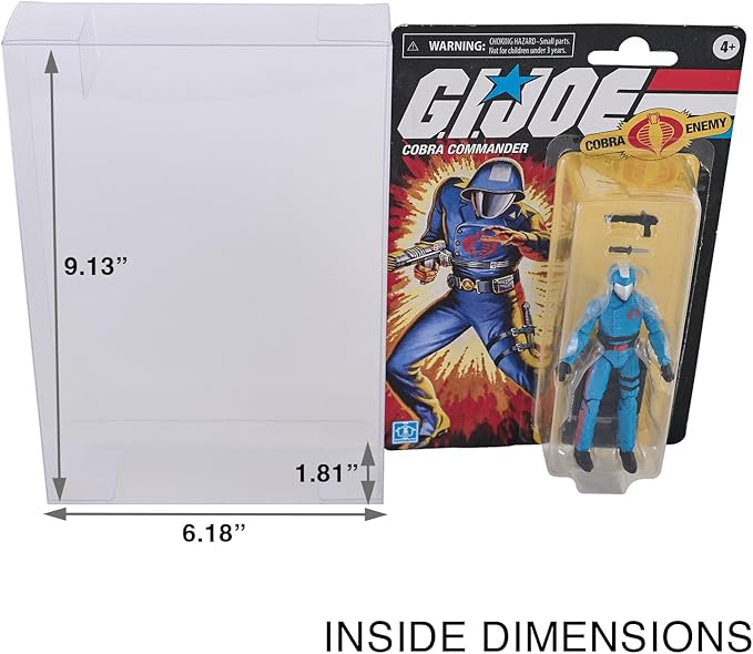 Platinum Protectors Action Figure Protector Case for 3.75" Carded New & Vintage SW or GI Joe Retail Box Display (20 pack)