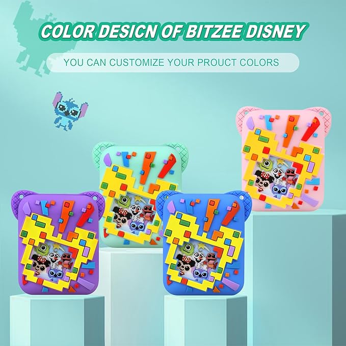 Silicone Cover Case for Bitzee Disney Interactive Toy, Soft Silicone Protective Bag, Protective Skin Sleeve for Bitzee Virtual Electronic Pets Accessories, Green