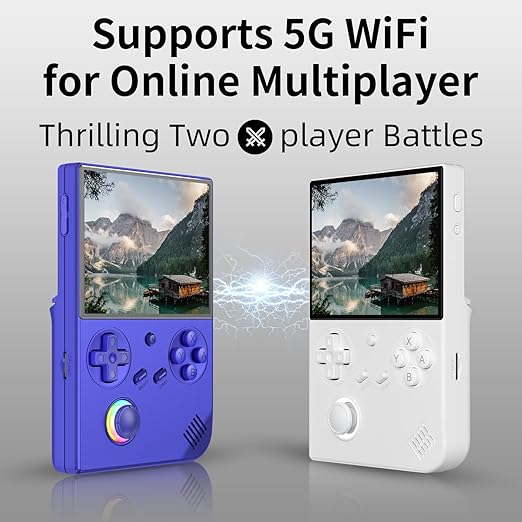 RG40XX V Handheld Game Console RG 40XXV 4.0'' IPS Screen with 64G TF Card Pre-Installed 5223 Games Supports 5G WiFi 4.2 Bluetooth Online Fighting,Streaming and HDMI Retro Emulator RG40XX